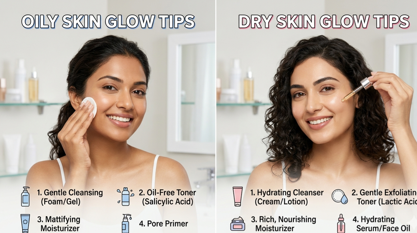 Read more about the article Glowing Skin Tips for Oily and Dry Skin Before Applying Makeup